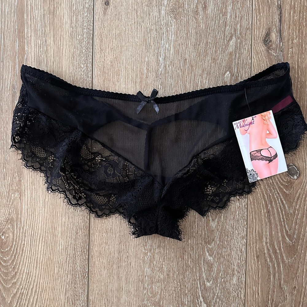 NWT Heartbreaker Black Panty Size Large
